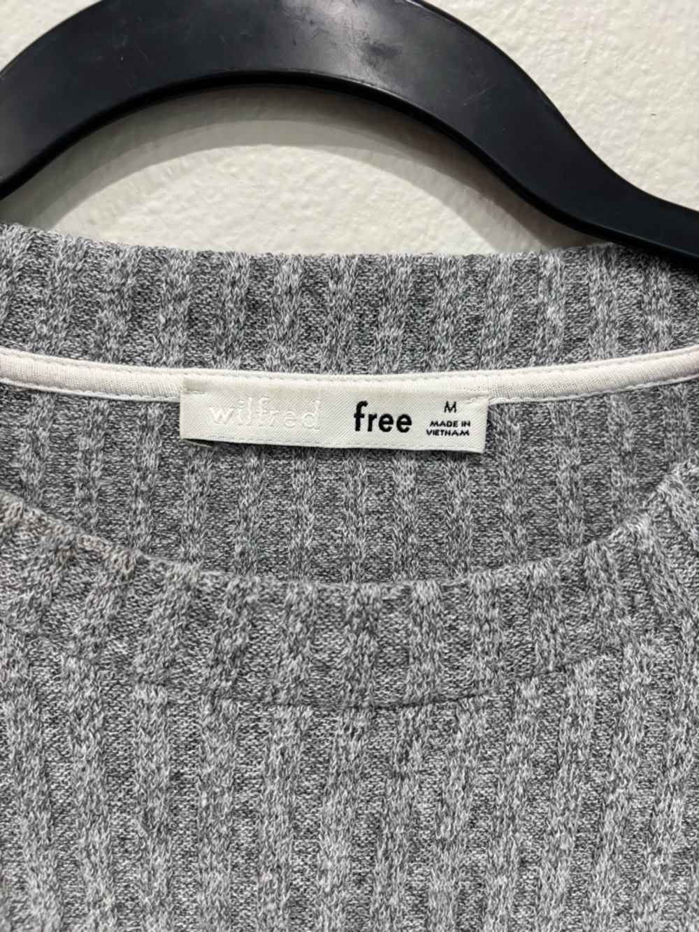 Wilfred Grey Ribbed Crewneck Sweater - Picture 3 of 4